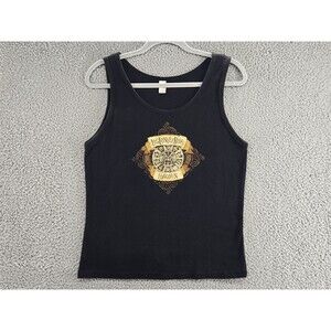 Vintage Los Lonely Boys Shirt Womens XL Black Forgiven Tank Top Sleeveless Band